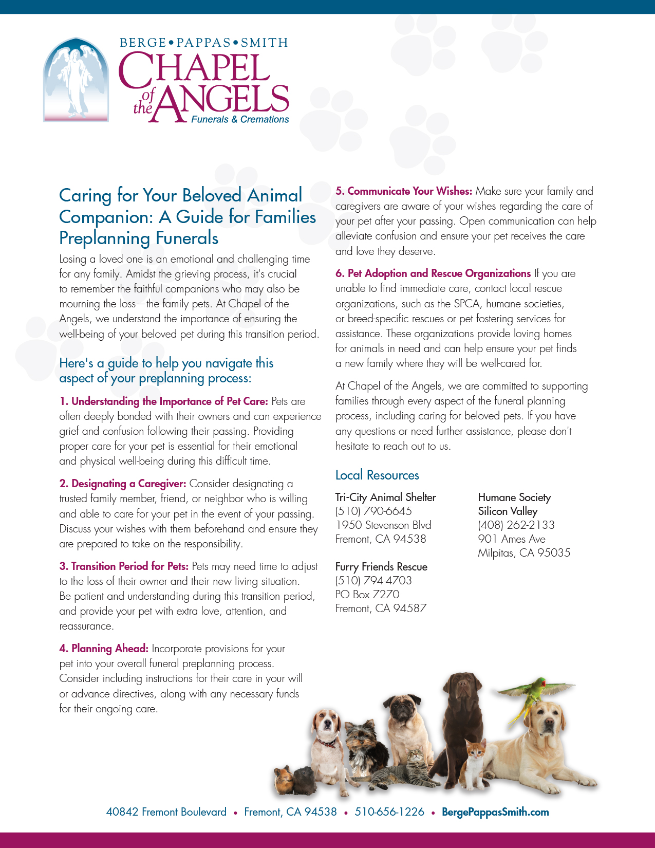 Pet Care Planning Guide